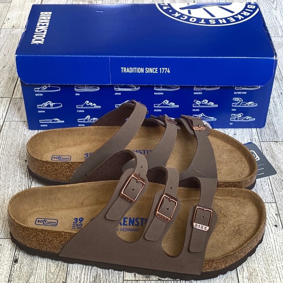 NIB✨Birkenstock Women’s Three-Strap Comfort Soft Footbed Slide Sandal- Florida - Picture 11 of 16
